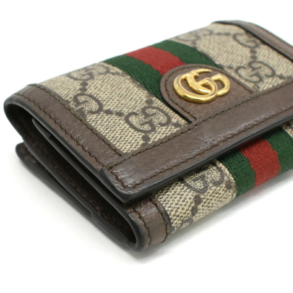 Gucci Sherry Beige GG Tri Supreme Wallet Ophidia - Picture 6 of 8